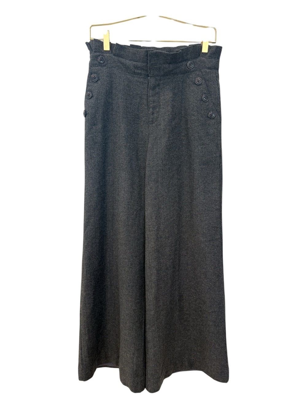 Anthropologie Daughters of the Liberation Herringbone Sailor Wide-Leg Pants